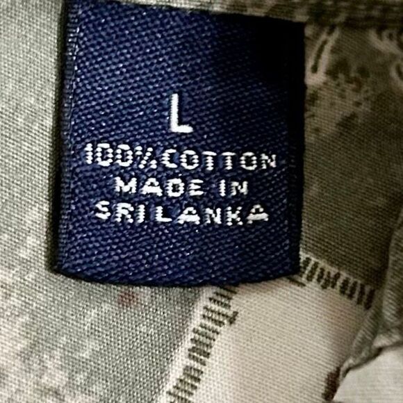 Roundtree & Yorke Outdoors Men's Large Fish Print Short Sleeve Button Down Shirt - Picture 7 of 8